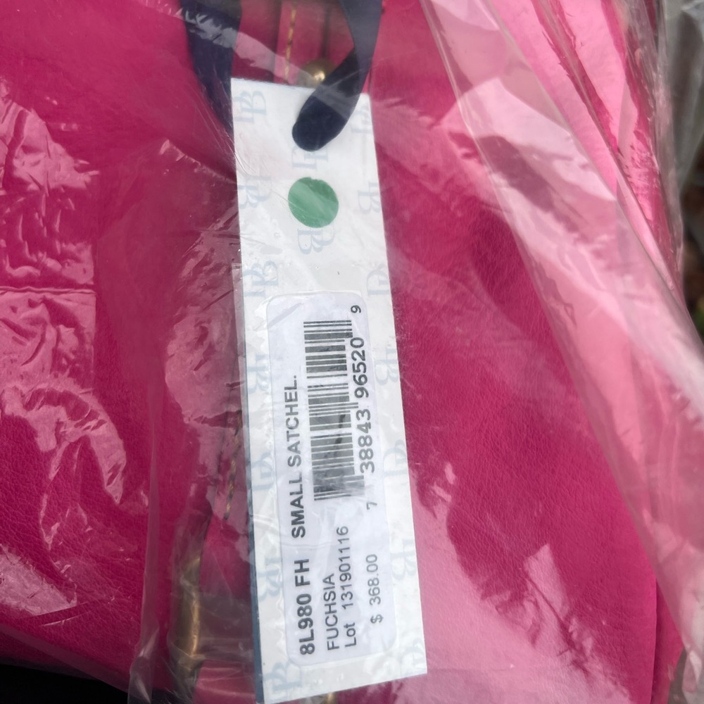 NWT RARE FUCHSIA Dooney & BOURKE Florentine Small Satchel - Picture 5 of 7